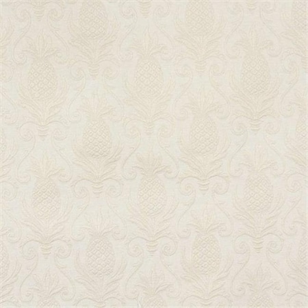 Fine-Line 54 in. Wide Off White; Pineapple Jacquard Woven Upholstery Grade Fabric FI264289